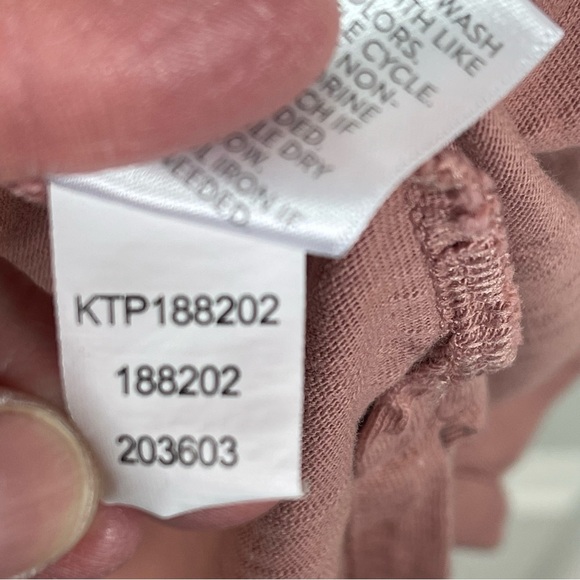 J. JILL Pure Jill Square-Neck Tunic 3/4 Sleeve Dusty Rose Women's Medium Petite - Picture 10 of 10